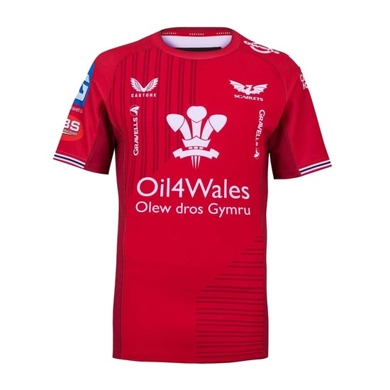 Castore - "Scarlets" Rugby-Shirt für Herren (Scharlachrot) - Image 1