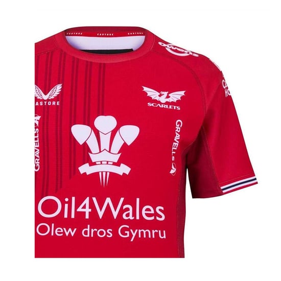 Castore - "Scarlets" Rugby-Shirt für Herren (Scharlachrot) - Image 3