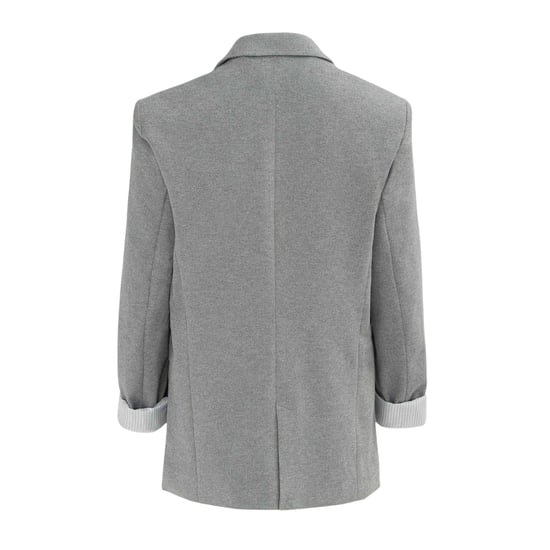 Miso - Blazer für Damen, Umgekrempelter Umschlag (Hellgrau) - Image 2