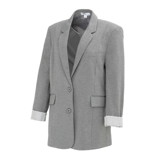 Miso - Blazer für Damen, Umgekrempelter Umschlag (Hellgrau) - Image 3