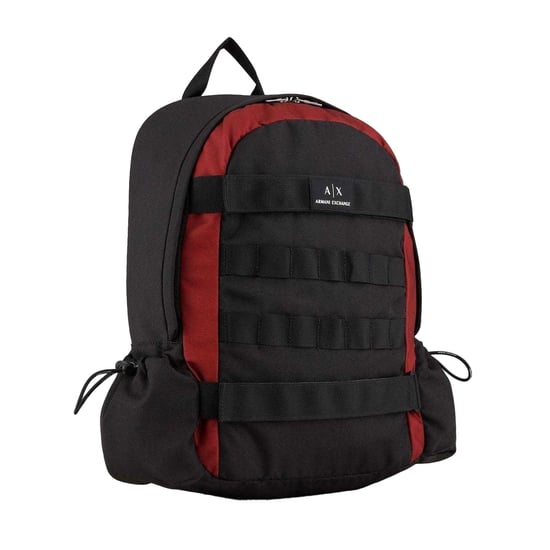 Armani Exchange - Rucksack, Nylon (Schwarz/Rot) - Image 3
