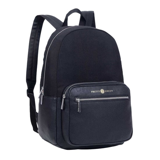 Pretty Green - "Essentials" Rucksack, Logo (Schwarz) - Image 1