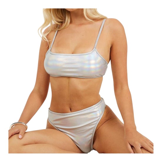 Brave Soul - Bikini Oberteil für Damen (Silber metallic) - Image 4