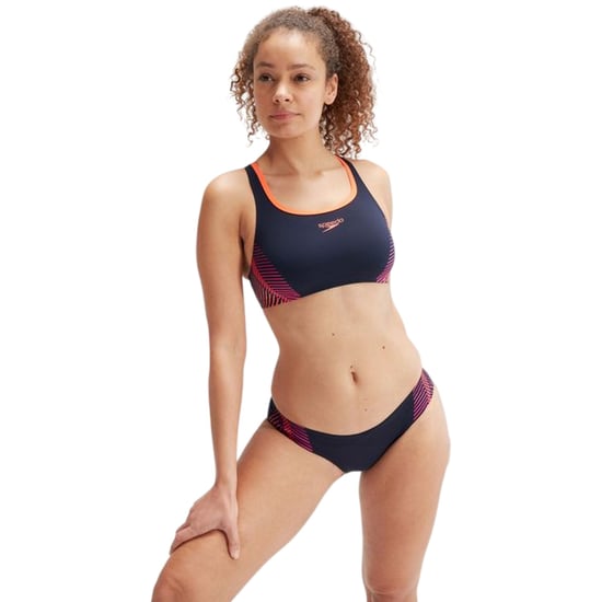Speedo - Zweiteiliger Badeanzug für Damen (Marine/Pink) - Image 4