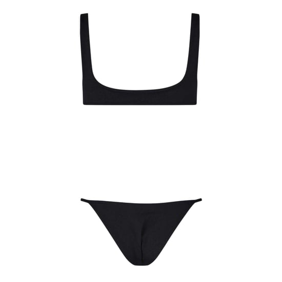 Off White - Bikini-Set für Damen, Eckiger Ausschnitt (Schwarz/Weiß) - Image 3