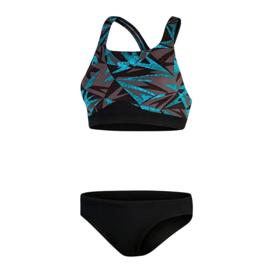 Speedo - Bikini-Set für Damen, Racerback (Schwarz/Blau) - Image 2