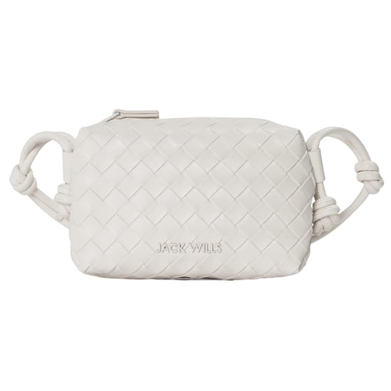 Jack Wills - Umhängetasche, gewebter Stoff, Leder (Cremefarbe) - Image 1