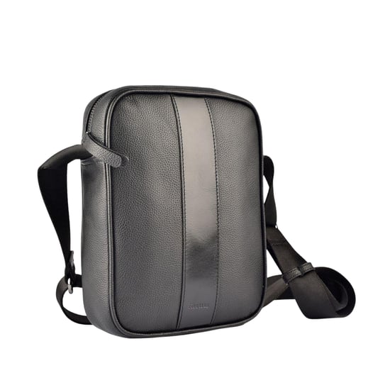 Firetrap - Umhängetasche, Unifarben, Leder, Alltag (Schwarz) - Image 3