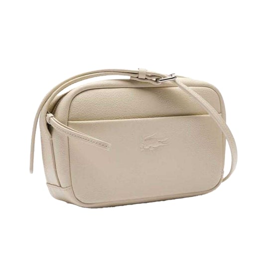 Lacoste - "City Court" Schultertasche, Leder (Weiß) - Image 3