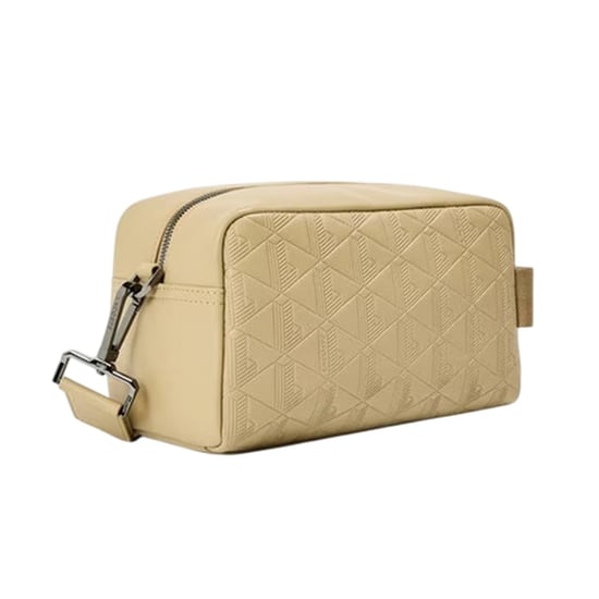 Lacoste - Umhängetasche, Geometrisches Muster, Leder (Beige) - Image 2