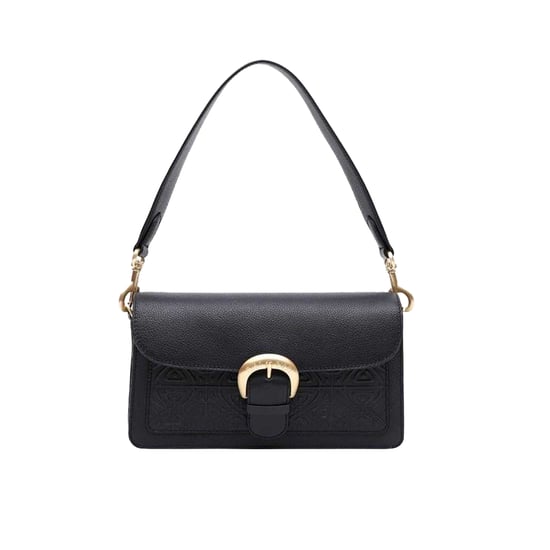 Biba - "Sienna" Umhängetasche, Geprägt, Leder (Schwarz) - Image 4