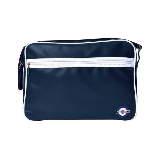 Lambretta - "Mod" Reisetasche, Retro, Kunststoff (Marine/Weiß) - Image 1