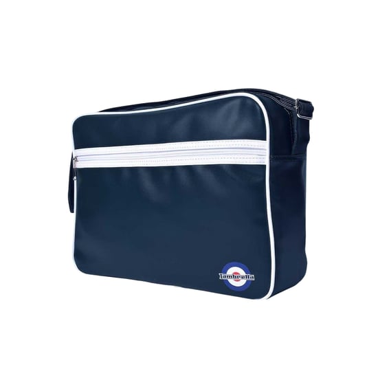 Lambretta - "Mod" Reisetasche, Retro, Kunststoff (Marine/Weiß) - Image 2