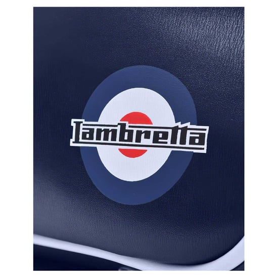 Lambretta - "Mod" Reisetasche, Retro, Kunststoff (Marine/Weiß) - Image 3