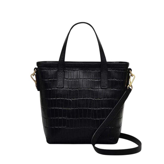 Radley - "Brompton" Handtasche, Krokodil, Lederverkleidung (Schwarz) - Image 1