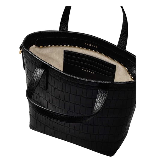 Radley - "Brompton" Handtasche, Krokodil, Lederverkleidung (Schwarz) - Image 3