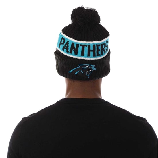 New Era - "Panthers" Pudelmütze für Herren/Damen Unisex, Rippenstrick, American Football (Schwarz) - Image 2