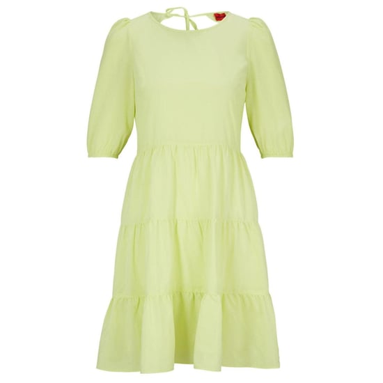 Hugo - Midikleid für Damen, Gestuft, Puffärmel (Gelb) - Image 2