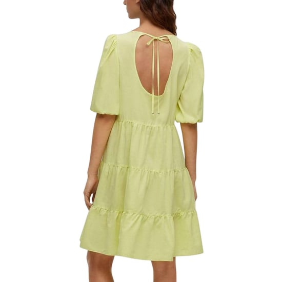 Hugo - Midikleid für Damen, Gestuft, Puffärmel (Gelb) - Image 3
