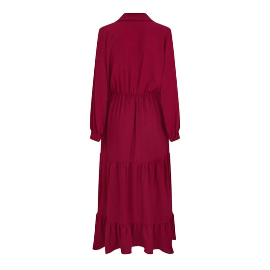 AX Paris - Wickelkleid für Damen, Gestuft, Langärmlig (Weinrot) - Image 2