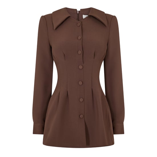 Odd Muse - Minikleid für Damen, Satin (Braunrot) - Image 1
