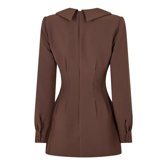 Odd Muse - Minikleid für Damen, Satin (Braunrot) - Image 2