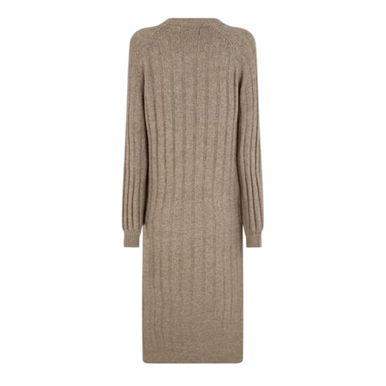 Pieces - Midikleid für Damen, Rundhalsausschnitt, Jerseyware, Langärmlig (Taubengrau) - Image 2