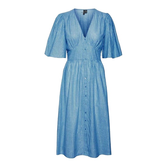 Vero Moda - "Ines" Midikleid für Damen, V-Ausschnitt (Rivierablau) - Image 1