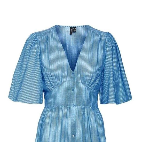 Vero Moda - "Ines" Midikleid für Damen, V-Ausschnitt (Rivierablau) - Image 3