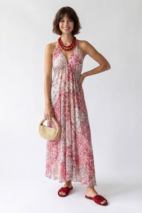 Paisley-Halter-Maxikleid - Image 2