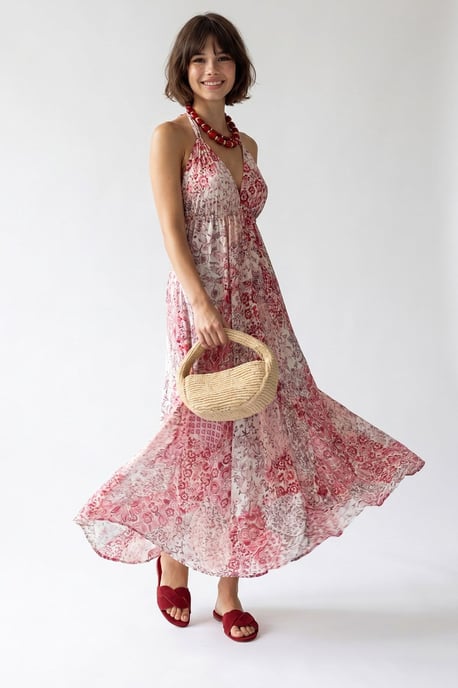 Paisley-Halter-Maxikleid - Image 3