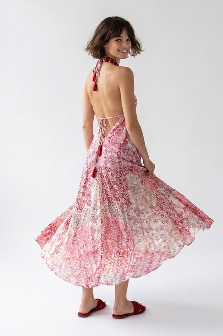 Paisley-Halter-Maxikleid - Image 5