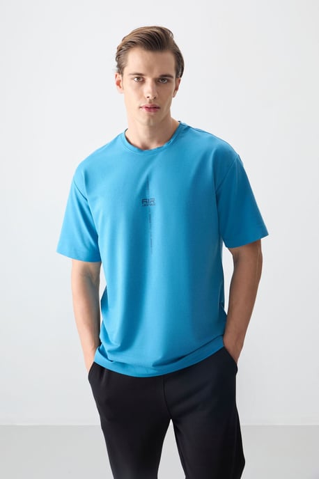 Übergröße Bedrucktes Rundhals-T-Shirt - Image 1