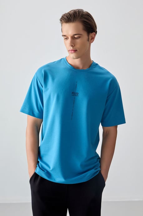 Übergröße Bedrucktes Rundhals-T-Shirt - Image 2