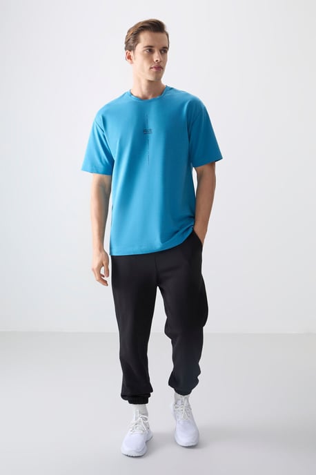 Übergröße Bedrucktes Rundhals-T-Shirt - Image 4