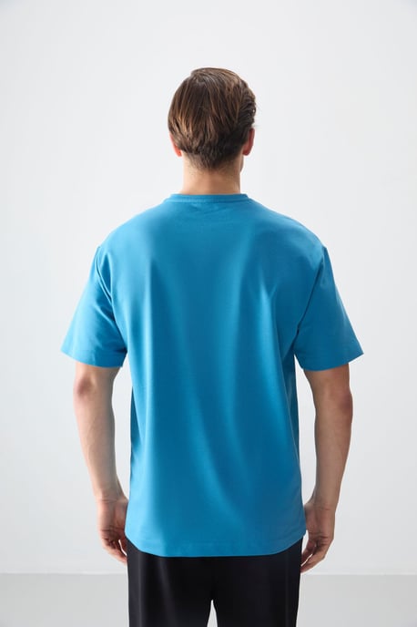 Übergröße Bedrucktes Rundhals-T-Shirt - Image 5