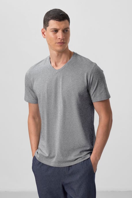 Herren V-Ausschnitt Kurzarm T-Shirt - Image 4