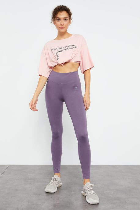 Hochtaillierte Leggings aus Baumwolle und Elasthan - Image 3