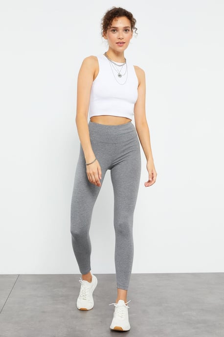 Hochtaillierte Leggings aus Baumwolle und Elasthan - Image 5