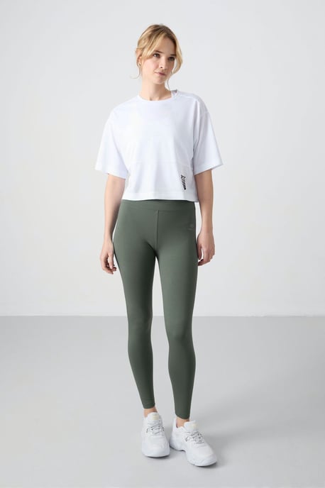 Hochtaillierte Leggings aus Baumwolle und Elasthan - Image 2