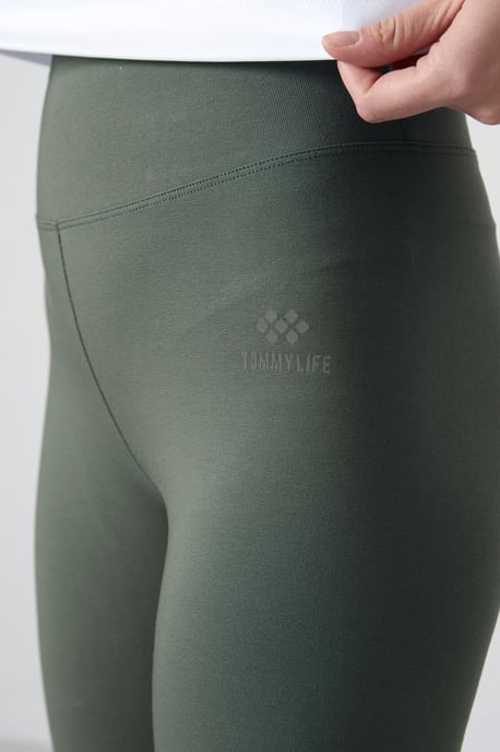 Hochtaillierte Leggings aus Baumwolle und Elasthan - Image 3