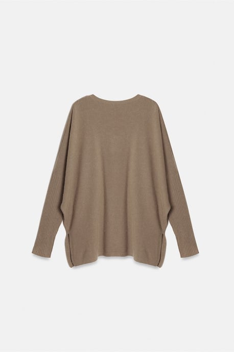 Damen V-Ausschnitt Rippstrickpullover - Image 6