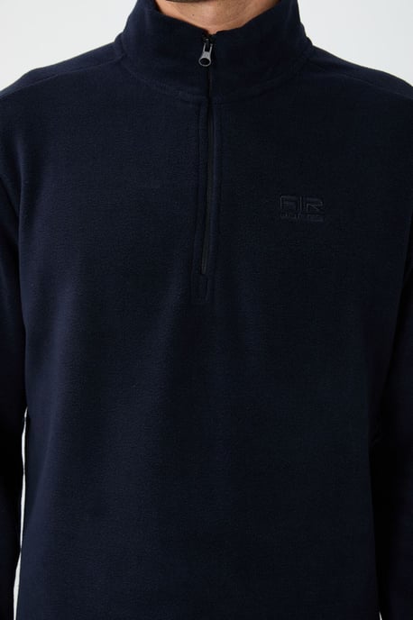 Herren Plüsch Halbzip Sweatshirt - Image 4