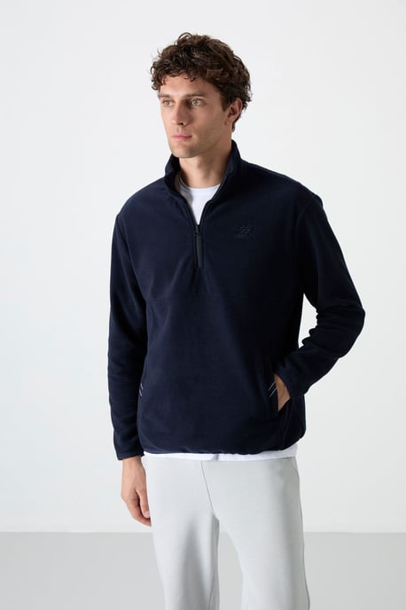 Herren Halbzip-Plüsch Sweatshirt - Image 4