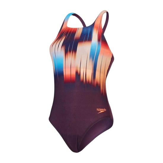 Speedo - "Medalist" Badeanzug für Damen (Pflaume/Rot) - Image 2