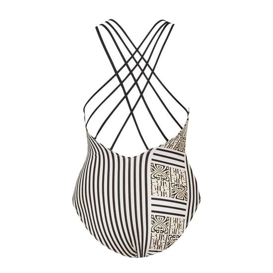 Biba - "Kayla" Badeanzug für Damen, Tief Ausgeschnittene (Weiß/Schwarz/Gold) - Image 2