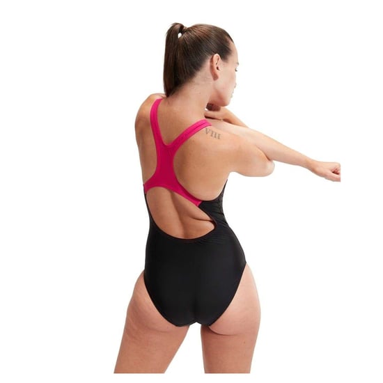 Speedo - "Medley Medalist" Badeanzug für Damen (Schwarz/Pink) - Image 2
