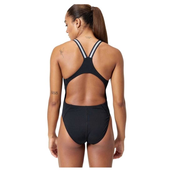 Speedo - Badeanzug für Damen, Hochleistungsmaterial (Schwarz/Silber) - Image 3