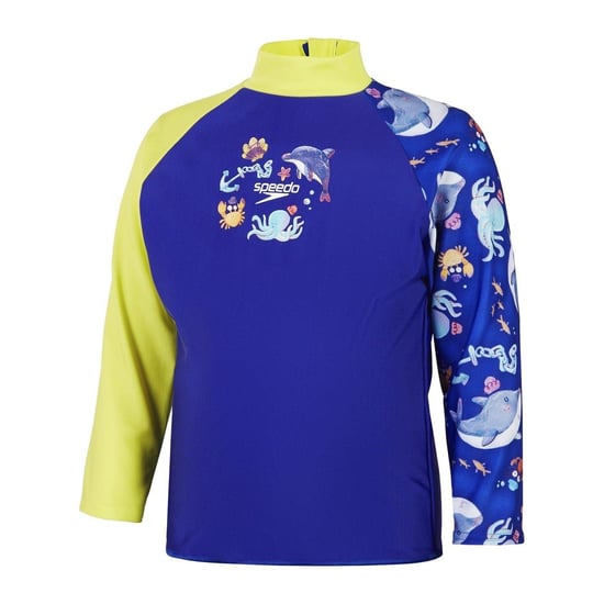 Speedo - Hautausschlagschutz-Oberteil für Kinder, Langärmlig (Blau/Gelb) - Image 1