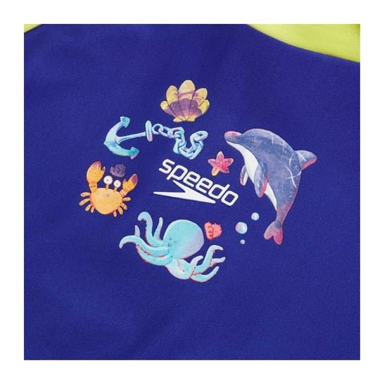 Speedo - Hautausschlagschutz-Oberteil für Kinder, Langärmlig (Blau/Gelb) - Image 4